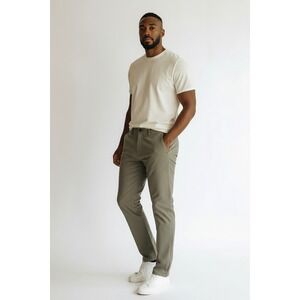 Rhone Everyday Twill Pants Mens 36x32 Five Pocket Slim Khaki Straight Leg Casual